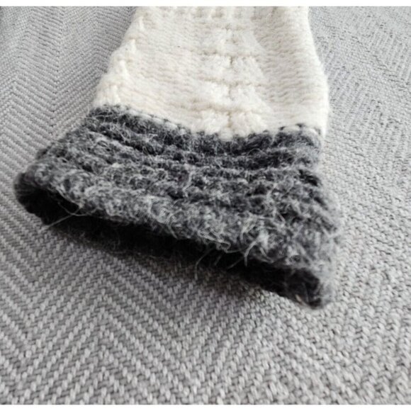 Zara Man Cable Knit Sweater Men's Large Crewneck Striped Wool Alpaca Blend - Picture 14 of 16